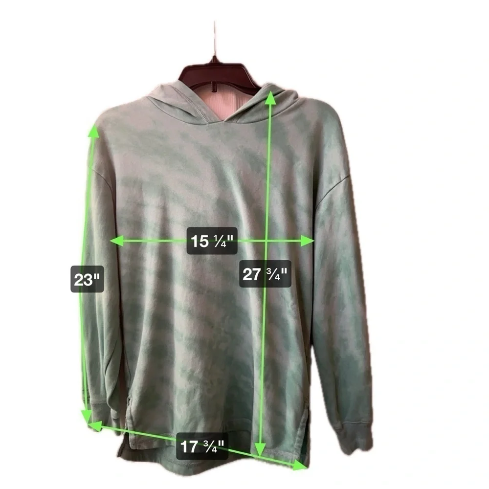 Gap Kids Oversized Hoodie Varsity Green Tie Die Size 14-16.    Adult M.  Unisex